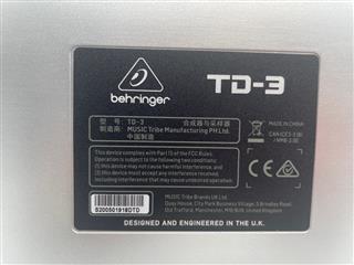 Behringer TD-3-SR Analog Bass Line Synthesizer - Silver